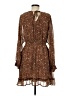 Hayden 100% Polyester Paisley Brown Casual Dress Size M - photo 2
