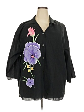 Assorted Brands 3/4 Sleeve Button Down Shirt