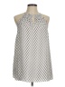 Ann Taylor LOFT 100% Rayon Silver Sleeveless Blouse Size M - photo 1