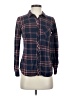 Alter Ego 100% Polyester Plaid Blue button down Size S - photo 1