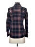 Alter Ego 100% Polyester Plaid Blue button down Size S - photo 2