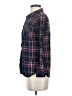Alter Ego 100% Polyester Plaid Blue button down Size S - photo 5
