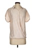 Isabella Sinclair 100% Cotton Plaid Tan Short Sleeve Blouse Size S - photo 1