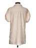 Isabella Sinclair 100% Cotton Plaid Tan Short Sleeve Blouse Size S - photo 2