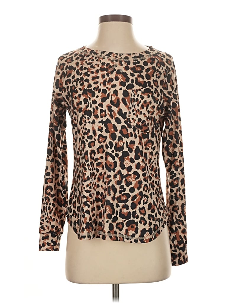 Pre-owned Ekouaer Long Sleeve T-shirt In Brown