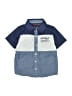 Perry Ellis Color Block Blue Short Sleeve Button-Down Shirt Size 4 - photo 1