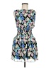 American Threads Floral Blue Cocktail Dress Size M - photo 1