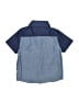 Perry Ellis Color Block Blue Short Sleeve Button-Down Shirt Size 4 - photo 2
