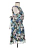 American Threads Floral Blue Cocktail Dress Size M - photo 4