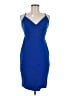 Bebe Solid Blue Cocktail Dress Size 6 - photo 1