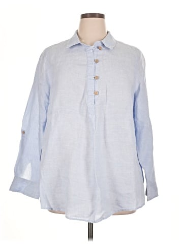 Sigrid Olsen Long Sleeve Button-Down Shirt (view 1)