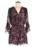 BCBGeneration 100% Polyester Aztec Or Tribal Print Burgundy Romper Size M - photo 1