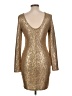 Assorted Brands Metallic Gold Cocktail Dress Size L - photo 2