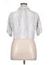 Thread & Supply Stripes Silver Short Sleeve Blouse Size XL - photo 2