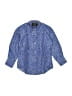 Elie Balleh Paisley Blue Long Sleeve Button-Down Shirt Size 4 - photo 1