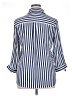 A. Byer Stripes Blue 3/4 Sleeve Button-Down Shirt Size XL - photo 2