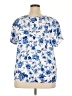 Papermoon 100% Rayon Blue Short Sleeve Blouse Size 2X - photo 2