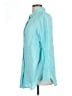 Talbots 100% Linen Solid Teal Long Sleeve Button-Down Shirt Size L - photo 5
