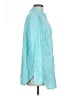Talbots 100% Linen Solid Teal Long Sleeve Button-Down Shirt Size L - photo 4