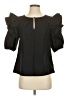 Sugarlips Black Short Sleeve Blouse Size XS - photo 1