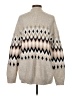 H&M Chevron-herringbone Tan Pullover Sweater Size XS - photo 2