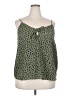 Lush 100% Polyester Green Sleeveless Blouse Size 2X - photo 1