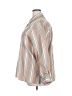 Foxcroft Stripes Tan Long Sleeve Button-Down Shirt Size 18 - photo 5