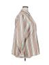 Foxcroft Stripes Tan Long Sleeve Button-Down Shirt Size 18 - photo 4