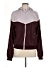 Forever 21 100% Polyester Color Block Burgundy Track Jacket Size L - photo 1