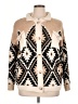 Pink Lily 100% Polyester Argyle Tan Cardigan Size XL - photo 1