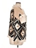 Pink Lily 100% Polyester Argyle Tan Cardigan Size XL - photo 4