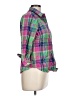 Chaps 100% Cotton Plaid Green 3/4 Sleeve Button-Down Shirt Size L (petite) - photo 4
