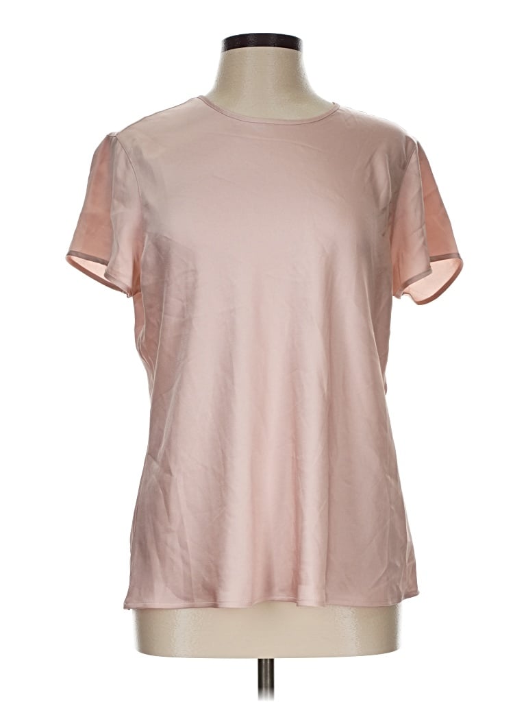 Pre-owned Express Outlet Short Sleeve Top Pink Crew Neck Tops