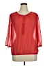 The Limited 100% Polyester Red 3/4 Sleeve Blouse Size XL - photo 1
