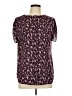 Unbranded 100% Polyester Animal Print Purple Short Sleeve Blouse Size L (estimated) - photo 1