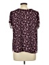 Unbranded 100% Polyester Animal Print Purple Short Sleeve Blouse Size L (estimated) - photo 2