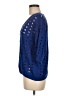 Halogen 100% Cotton Blue 3/4 Sleeve Blouse Size M - photo 5
