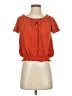 Madewell 100% Cotton Orange Texture &amp; Thread Drawstring Top Size XS - photo 1