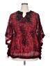 Rocha. John Rocha 100% Polyester Red Poncho Size 18 - photo 1