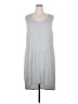 Attention Solid Gray Casual Dress Size 2X - photo 1