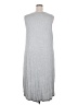 Attention Solid Gray Casual Dress Size 2X - photo 2