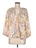 Ann Taylor 100% Polyester Yellow 3/4 Sleeve Blouse Size M - photo 1