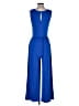 Pretty Garden Solid Blue Jumpsuit Size S - photo 2