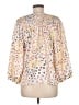 Ann Taylor 100% Polyester Yellow 3/4 Sleeve Blouse Size M - photo 2