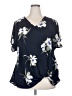 West Kei 100% Polyester Blue Short Sleeve Blouse Size 2X - photo 1