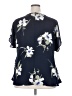West Kei 100% Polyester Blue Short Sleeve Blouse Size 2X - photo 2