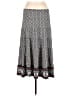 Studio M Paisley Gray Black Casual Skirt Size S - photo 2