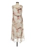 ASM Collection 100% Polyester Floral Ivory Cocktail Dress Size M - photo 2