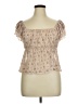 RSQ Tan Short Sleeve Blouse Size XL - photo 1