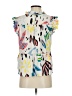 Unbranded Ivory Short Sleeve Blouse Size S (estimated) - photo 2